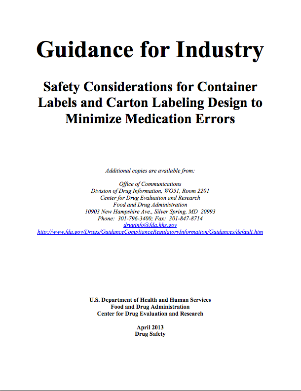 FDA Labeling Guidance